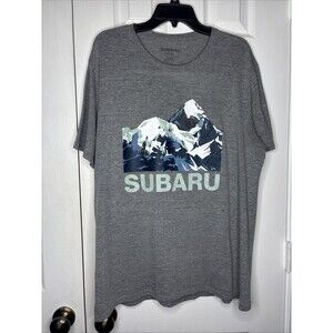 Subaru 2XL Graphic T-Shirt Gray Mountain Logo Outdoor Adventure Tee